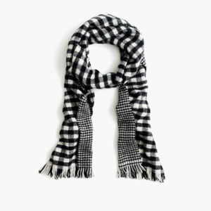 JCrew Plaid-Houndstooth Scarf