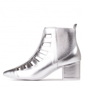 metallic bootie