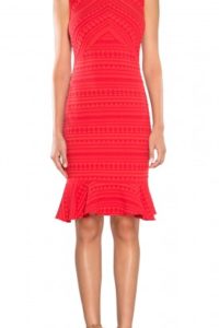 Shoshanna Fitted Jacquard Dress