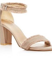 Stuart Weitzman Frayed Block Sandal