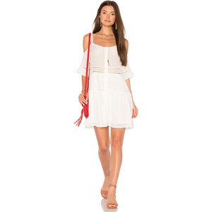 Cold Shoulder White Sundress