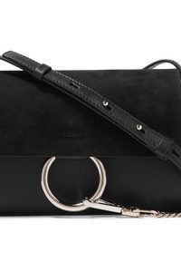 Chloe Faye Suede & Leather Shoulder Bag