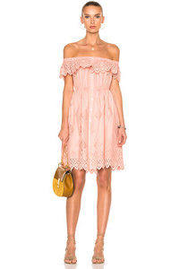 Sea Cold Shoulder Pink Dress