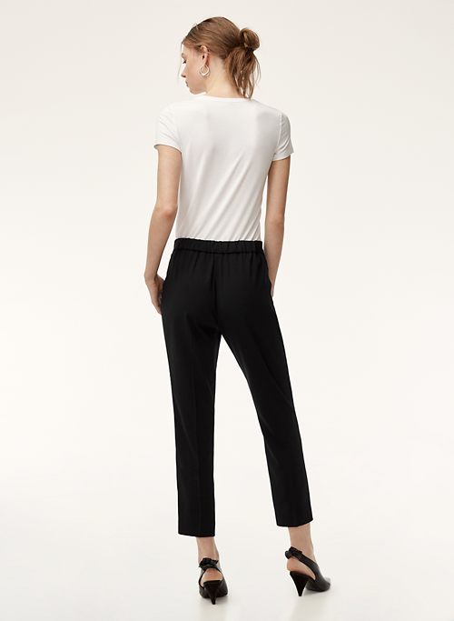 Babaton Crepe Cohen Black Cropped Pants