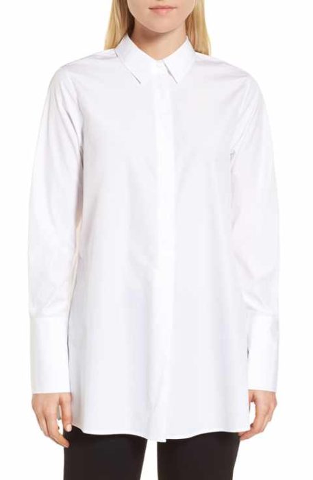 Nordstrom Crisp Oversized White Popover Shirt