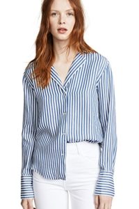 PAIGE Elora Stripe Button Down Shirt