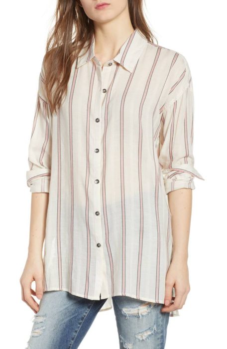 Splendid Off-White Stripe Shirt